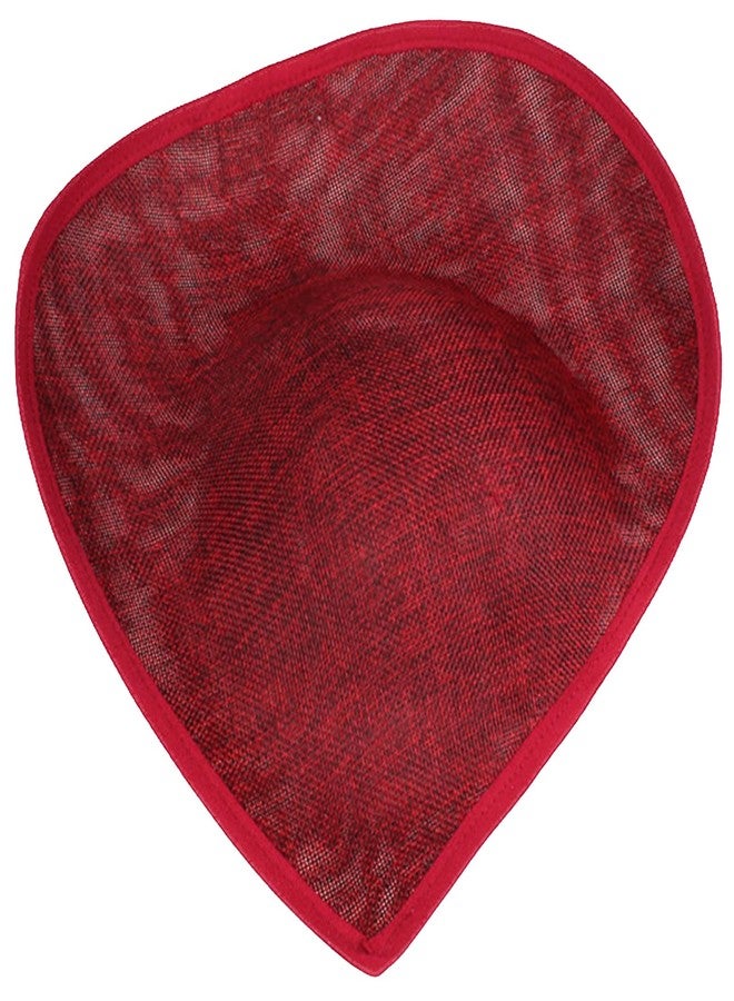 URTERYSER Fascinator Sinamay Hat Base, Teardrop Saucer - 40.00 * 30.00 * 5.00CM, Wine Red - Image 1